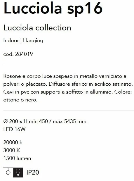 Lustra LED design minimalist Lucciola sp16 cupru