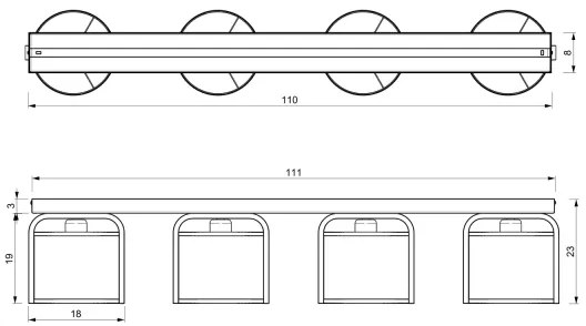 Plafonieră JONKO 4xE27/60W/230V