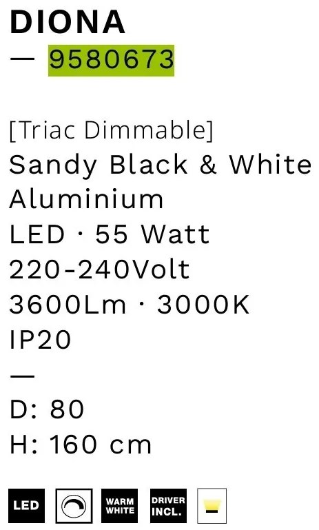 Lustra LED design modern DIONA 120x30cm, 3000K
