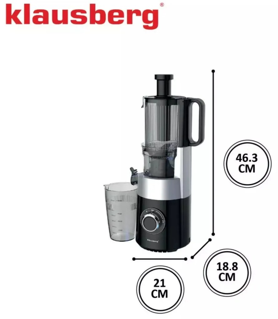 Storcator de fructe vertical Klausberg KB7871, negru