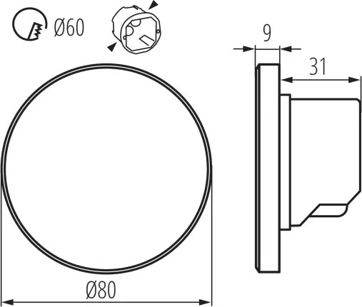 Kanlux 90827 - Corp de iluminat LED pentru scări MAGNIK LED/1,7W/230V CCT alb rotund