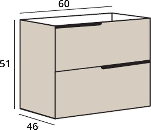 Mobilier pentru lavoar incastrat Fluminia Bari 60 cm bleumarin