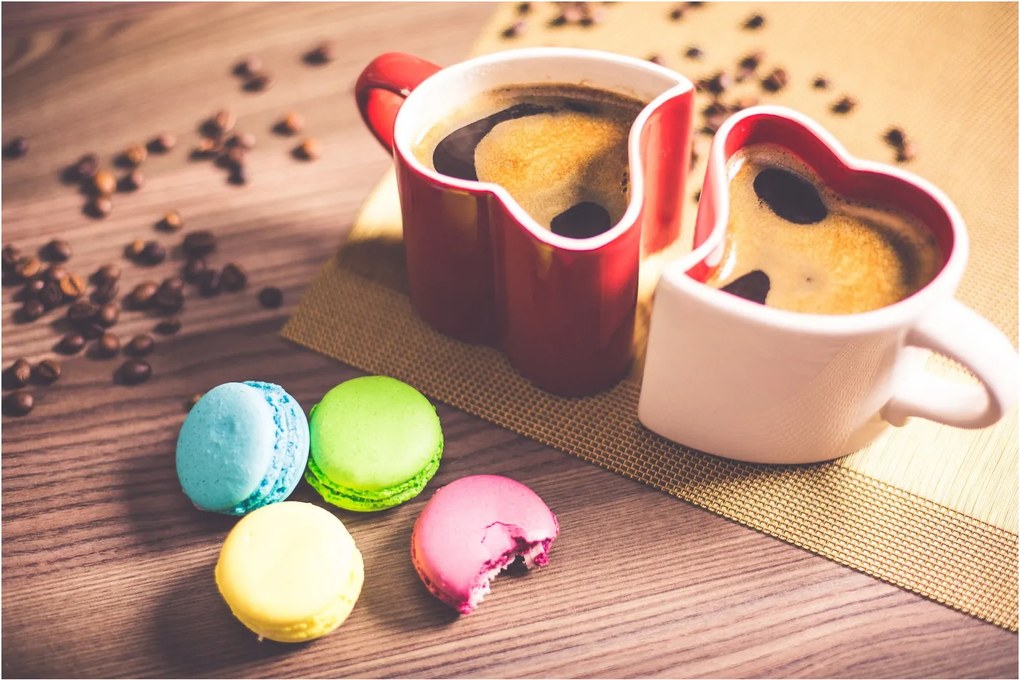 Tablou cu cafea și macarooni (90x60 cm)