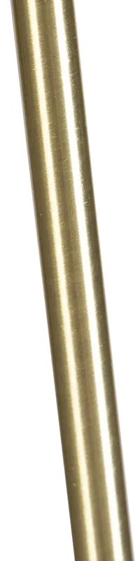 Lampă de podea auriu/alamă cu abajur din catifea neagră 40/40 cm - Parte