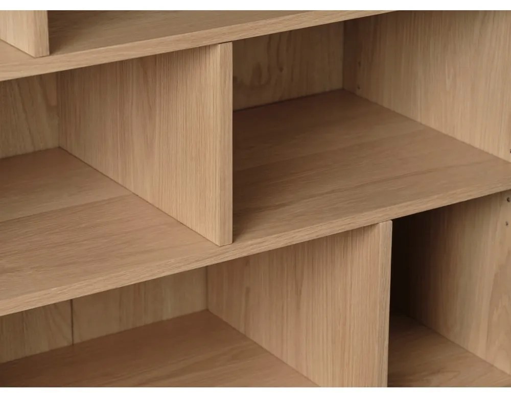 Bibliotecă cu aspect de lemn de stejar 140x90 cm Ponza – Unique Furniture