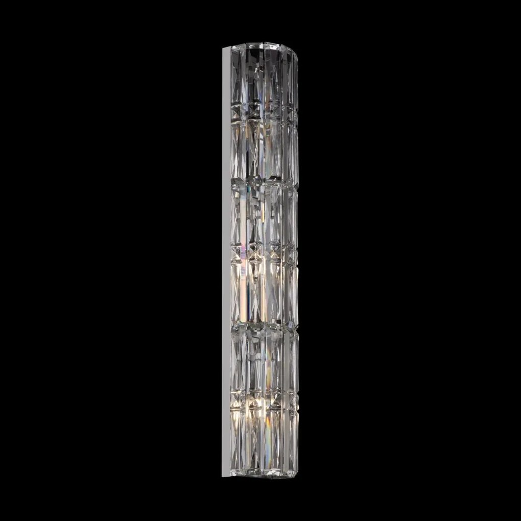 Aplica de perete design neoclasic Facet crom, 75cm