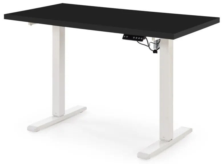 Masa de birou cu functie de reglare a inaltimii B54 negru/alb L120 cm