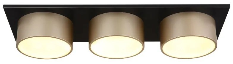 Plafoniera LED negru sampanie RAYMOND 3L