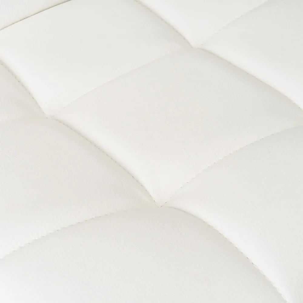 Scaune de bar albe cu înălțime ajustabilă 2 buc. din imitație de piele (înălțime șezut 93 cm) – Casa Selección