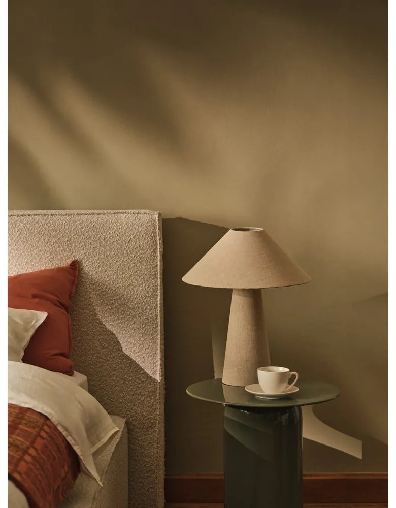 Tăblie de pat crem tapițată 209x100 cm Olivia – Micadoni