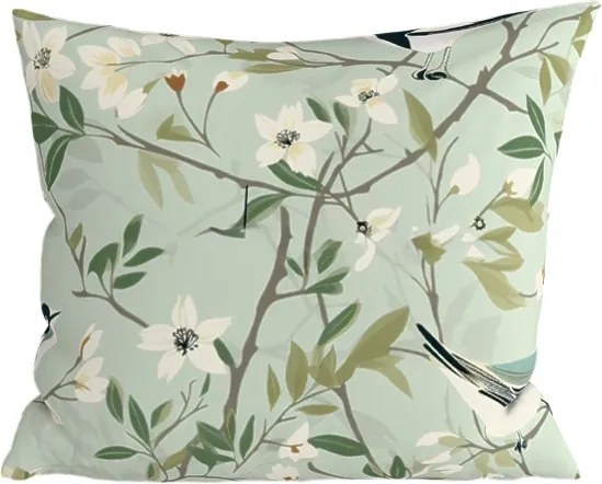 Fata de perna din bumbac FLORIBIRD POLY 45x45 cm, verde