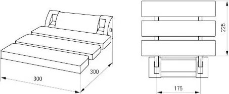 VITAL scaun rabatabil finisaj culoare lemn niv451p