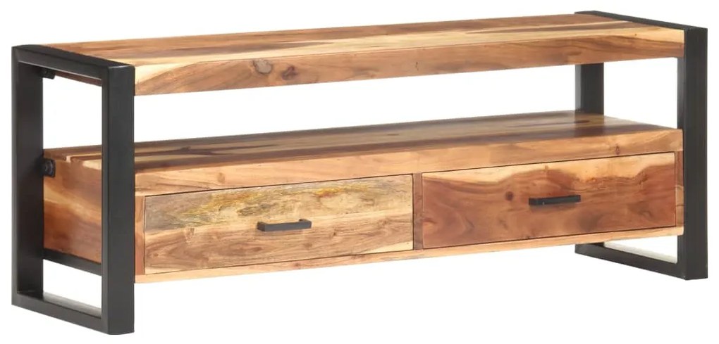 321551 vidaXL Comodă TV, 120 x 35 x 45 cm, lemn masiv cu finisaj sheesham