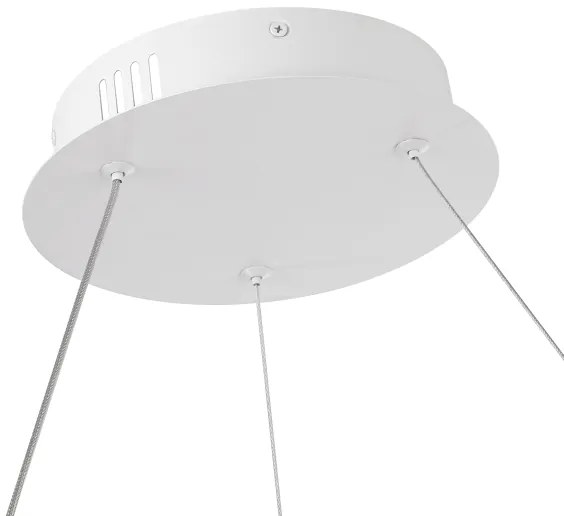 Brilagi-LED Lustră LED dimabilă suspendată pe cablu TWISTER LED/105W/230V Ø 100 cm albă + telecomandă