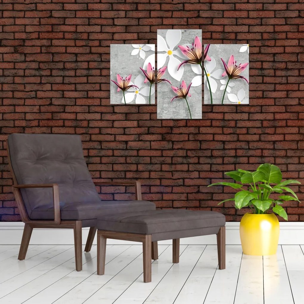 Tablou cu abstracție florală (90x60 cm)
