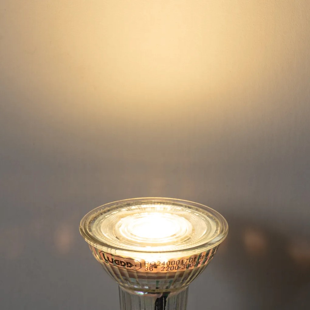 Set de 5 becuri LED GU10 50mm reglabile în Kelvin, clare, 4,9W, 400 lm, 2200-3000K