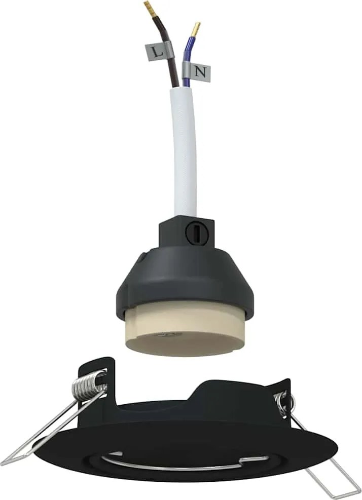 vidaXL Spot 12 pcs Negru 9 x 9 x 2.5 cm Metal