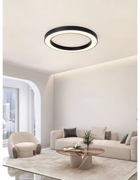 Plafonieră LED dimabilă PASTEL LED/68W/230V 95 cm negru Tuya Immax NEO 07210L + telecomandă