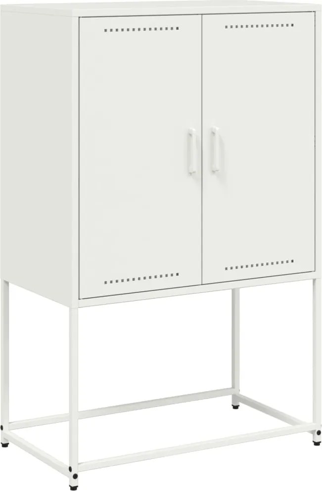 vidaXL Dulap înalt, alb, 68,5x38,5x107 cm, oțel