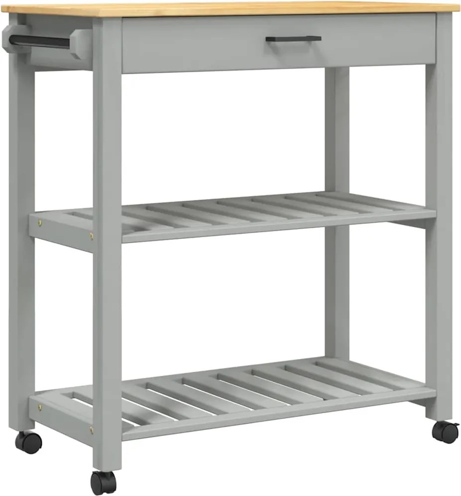 vidaXL Cărucior de bucătărie „MONZA”, 84x40x88,5 cm, lemn masiv de pin