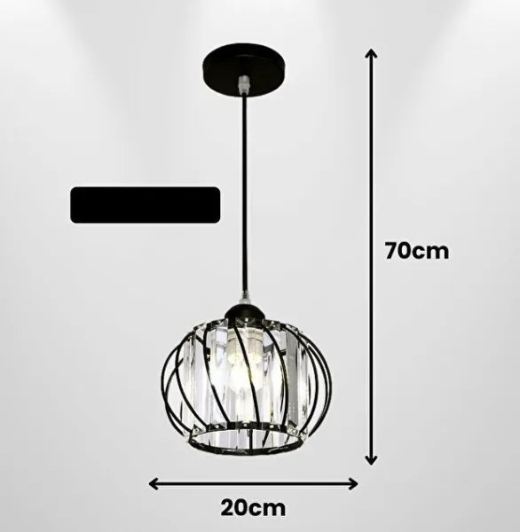 Lustră pe cablu BELLA 1xE27/40W/230V neagră