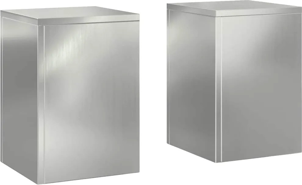 vidaXL Suport pentru plante 2 pcs Argintiu 24 x 24 x 35 cm