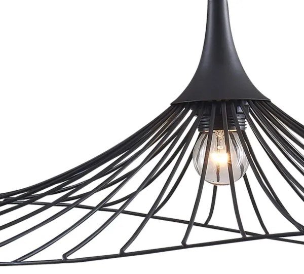 Lustră pe cablu ARIELLE 1xE27/20W/230V d. 50 cm negru