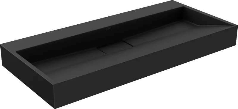 Mexen Ava chiuvetă pe blat din conglomerat B/O 100 x 46 cm, neagră - 23011070