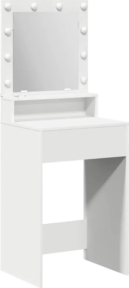 vidaXL Masă de Machiaj cu raft Alb 50 x 41 x 135 cm Lemn compozit