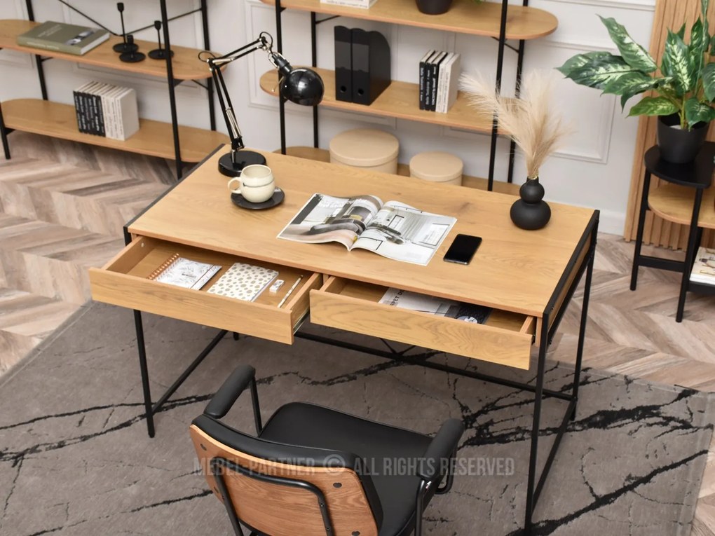 Masă PC Unica (stejar + negru). 1109856