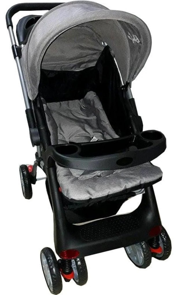 Carucior nou nascuti 2 in 1 BABY CARE™ PRO C18, Maner reversibil, Spatar reglabil in 3 trepte, Amortizoare, Frana picior,Pliabil ,GRI
