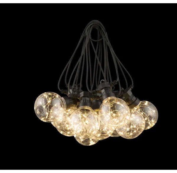 Instalație LED decorativă de exterior Globo 34090N ALMAGA 10xLED/0,27W/230V 7,5 m IP44
