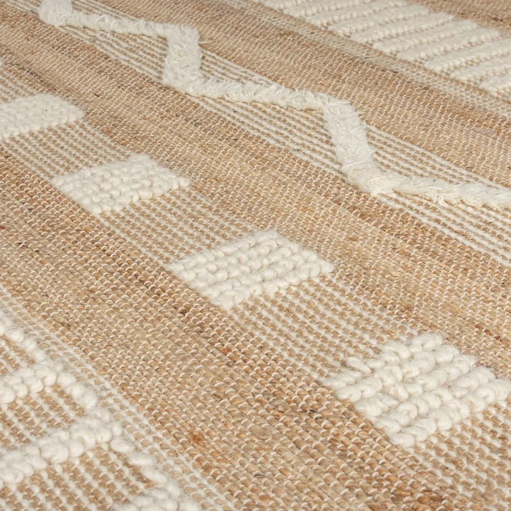 Covor din iută Flair Rugs Medina, 120 x 170 cm, bej