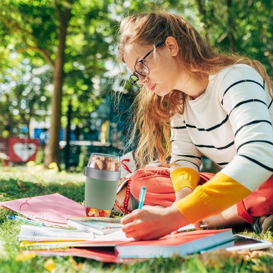 Recipient pentru alimente din trei piese Westmark,1150 ml, verde mentă, L