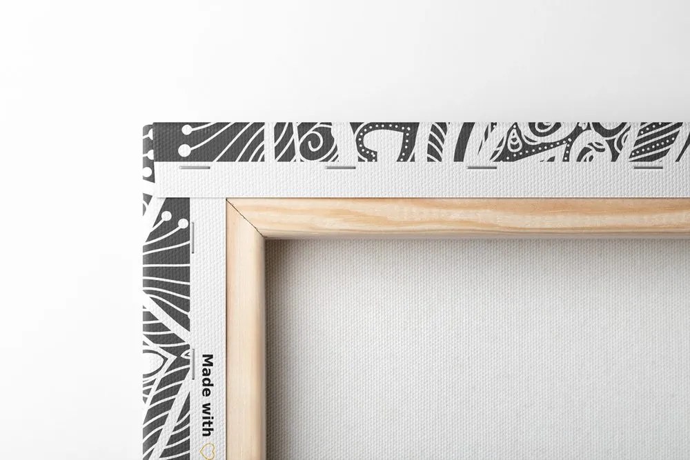 Tablou Mandala armonie în design alb-negru