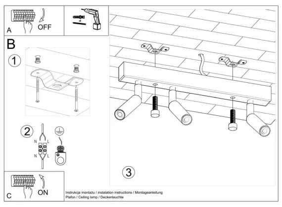 Spot EYETECH 3xG9/12W/230V alb