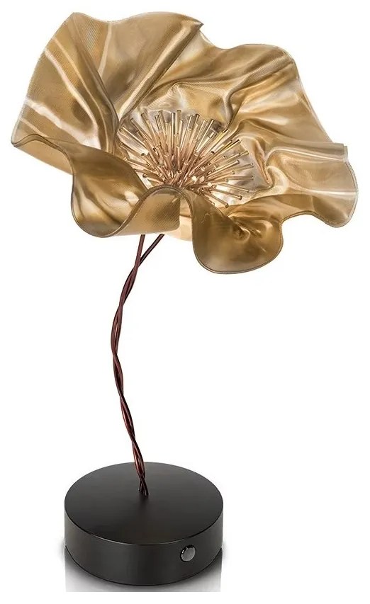 Veioza, Lampa de masa cu baterii ideala pentru restaurant, realizata manual Lafleur velvet