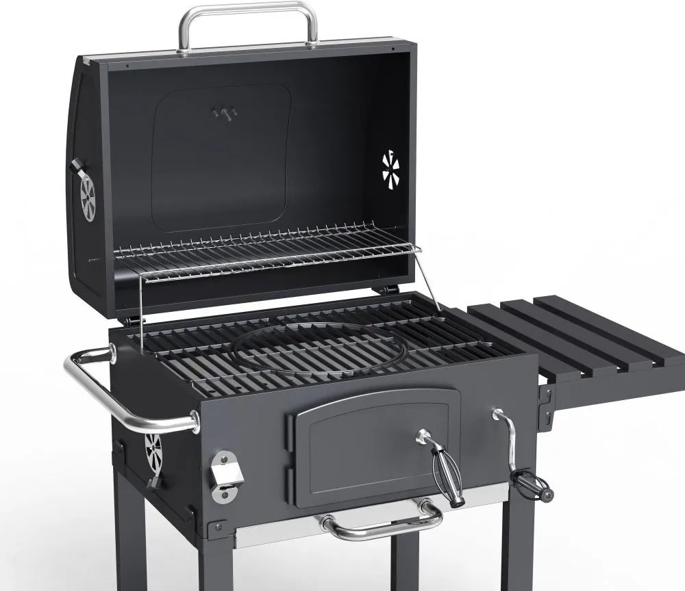 Grătar multifuncțional BBQ Avenberg GENIUS+grătar din fontă+plită+piatră pentru pizza