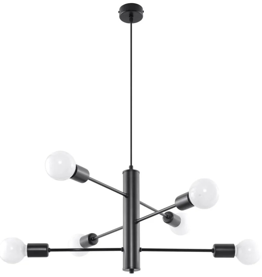 Lustră Sollux Donato 6, negru