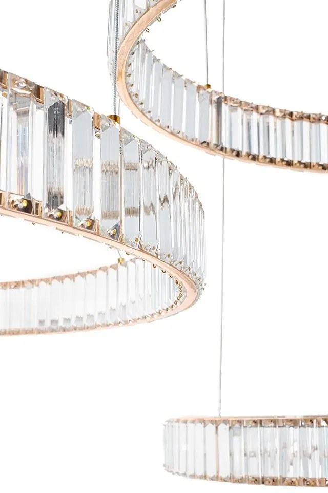 Lustra suspendata LED design ambiental Ring 3B auriu