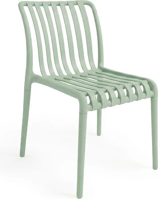 Set de gradina TREGO ISLAND - 4 scaune si masa rotunda ø 90 cm, verde