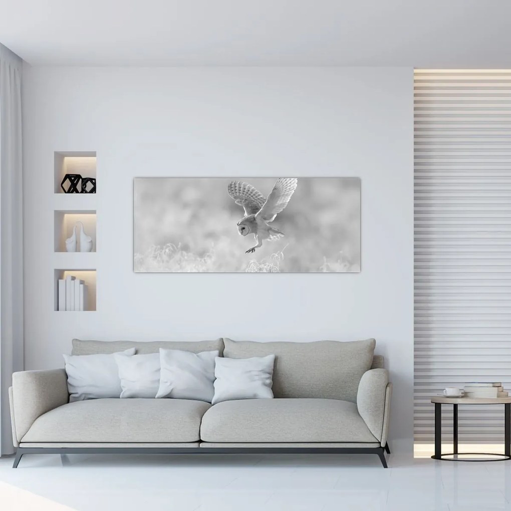 Tablou - Bufniță în câmp (120x50 cm)