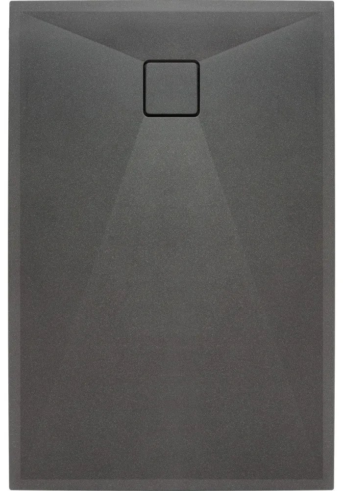Cadita dus dreptunghiulara Deante Correo antracit metalic 120x80 cm