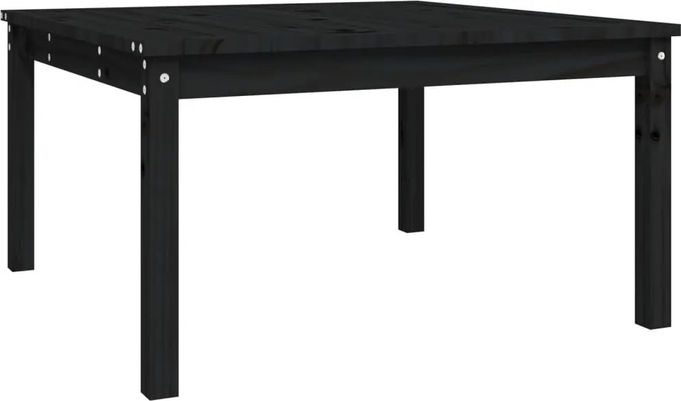 vidaXL Măsuță de grădină, negru, 82,5x82,5x45 cm, lemn masiv de pin