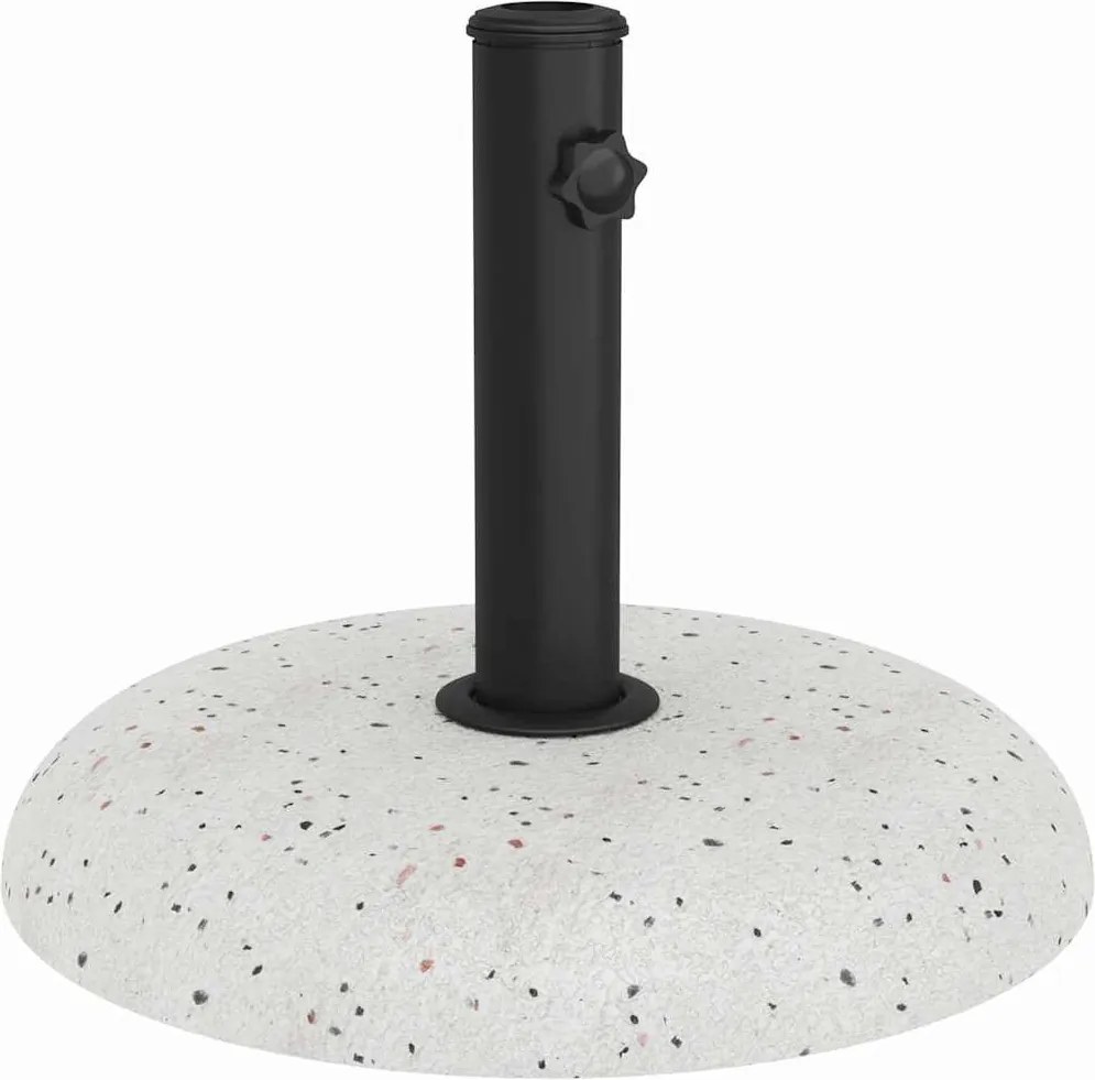 vidaXL Bază pentru umbrelă Manual Alb Ø 45 x 33 cm Beton