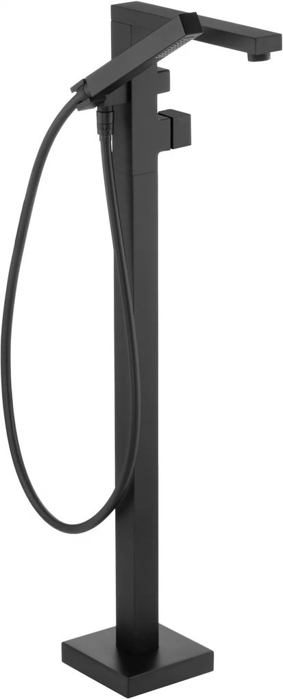 Baterie pentru cada freestanding, negru, cu set de dus, Deante Blur Negru