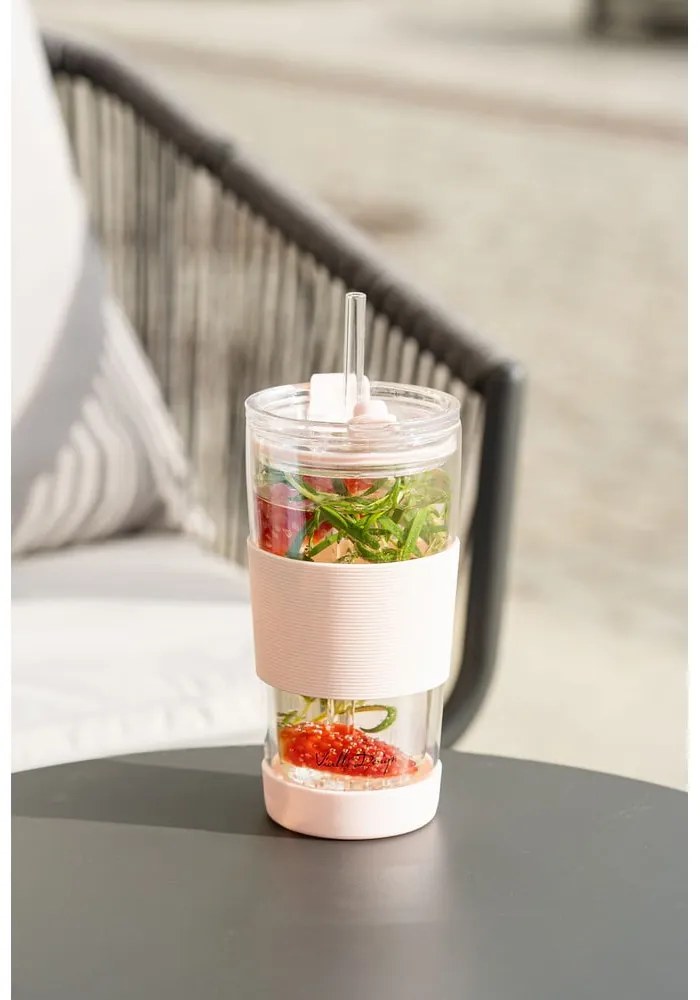 Cană termos roz 600 ml Fuori – Vialli Design