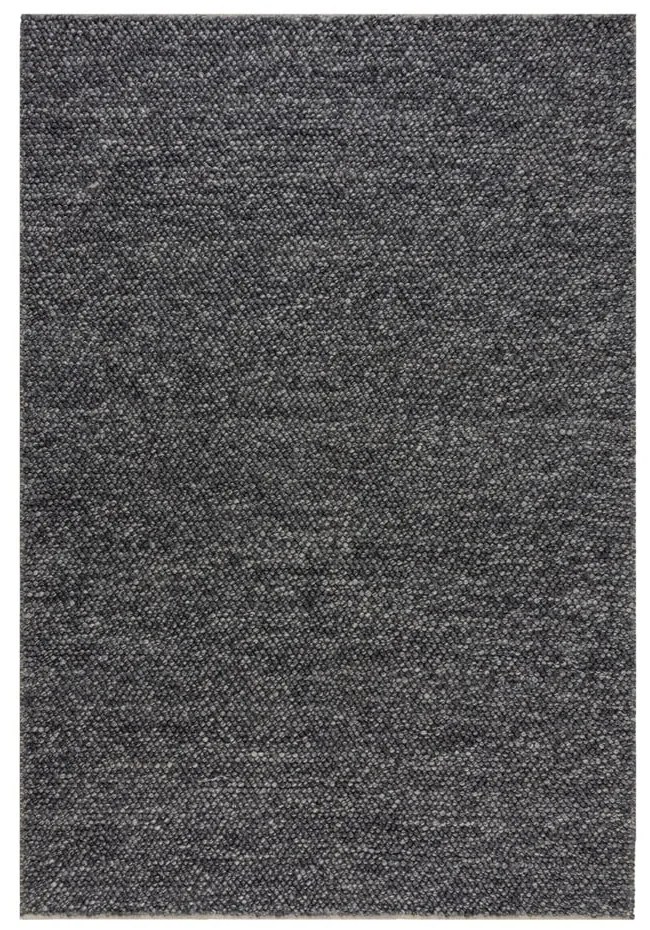 Covor gri închis țesut manual din amestesc de lână 120x170 cm Minerals – Flair Rugs