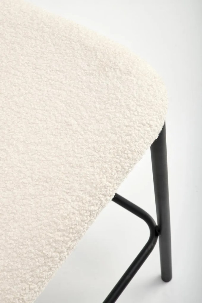 Scaun de bar plusat H119 crem