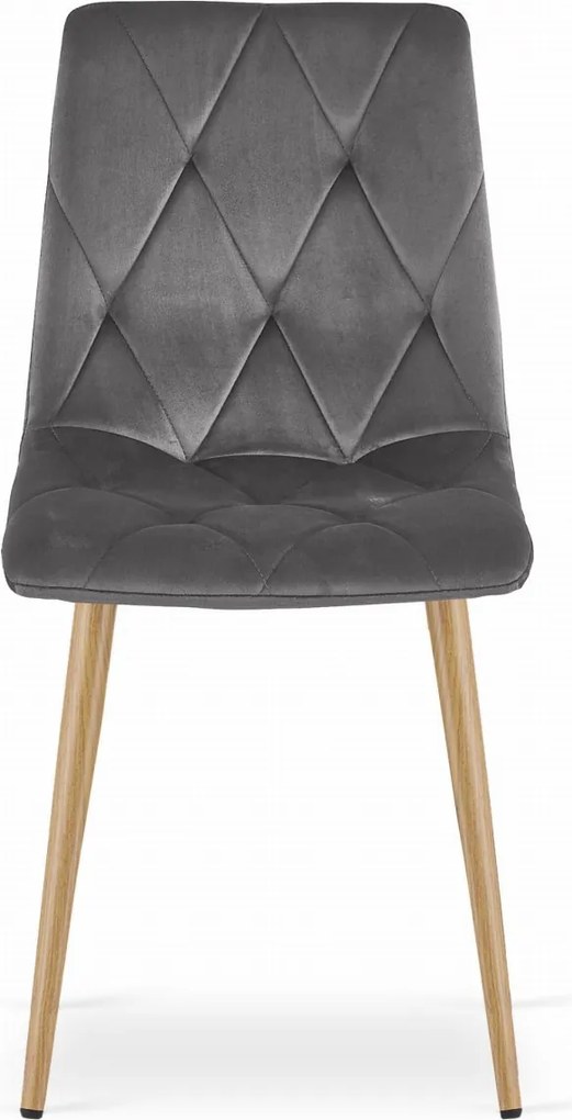 OFERTA Scaun de masa din catifea gri inchis LIBRA II. calitate standard